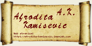 Afrodita Kamišević vizit kartica